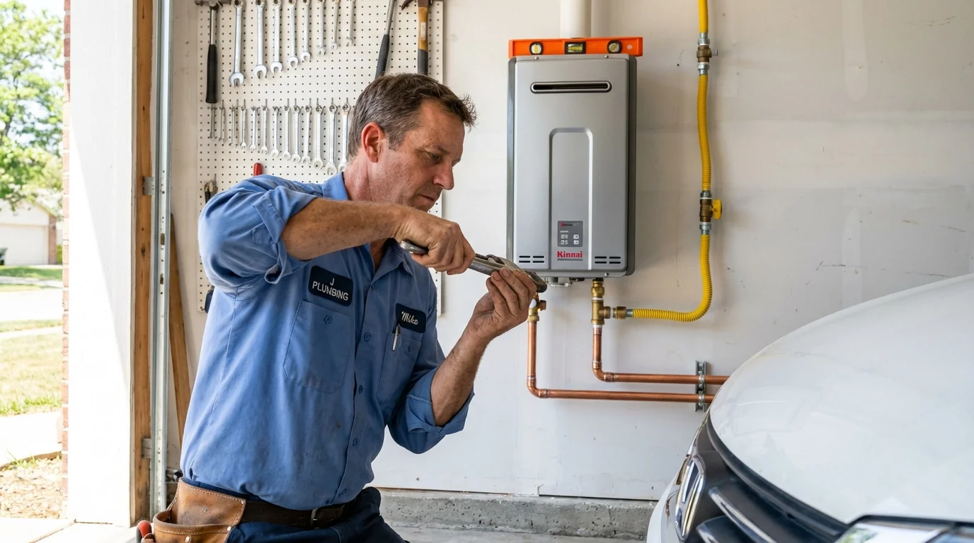 Tankless water heater installation by a Johns Plumbing LLC plumber in Bishop